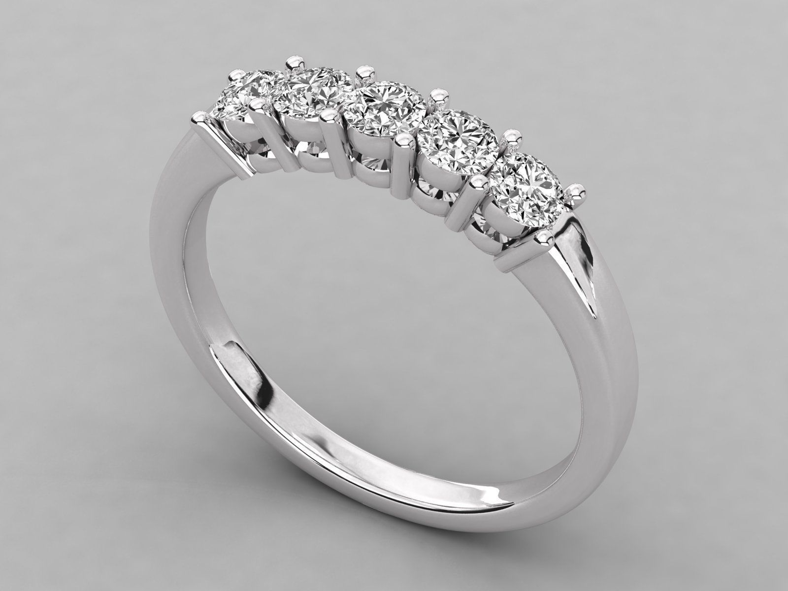 Women solitaire ring 3dm stl render detail 3D print model_6