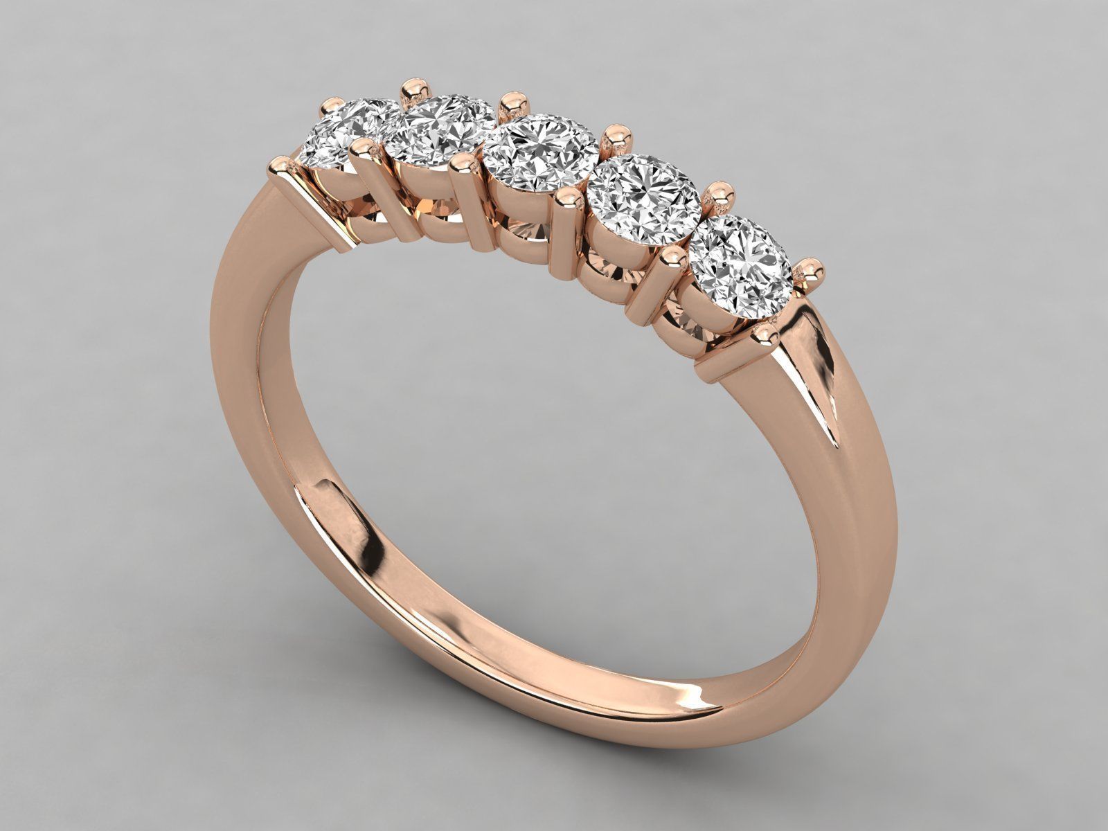 Women solitaire ring 3dm stl render detail 3D print model_2