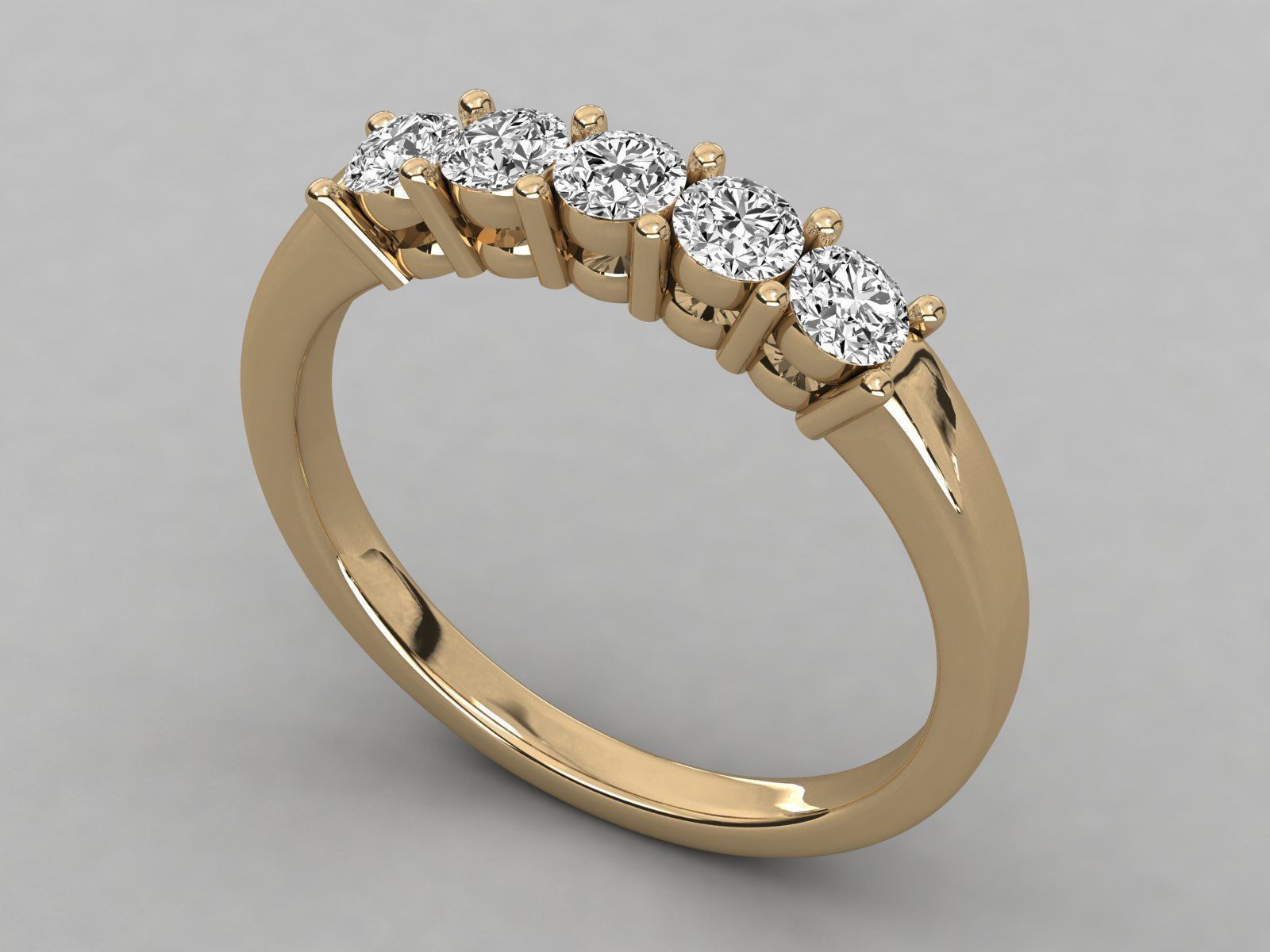 Women solitaire ring 3dm stl render detail 3D print model_9