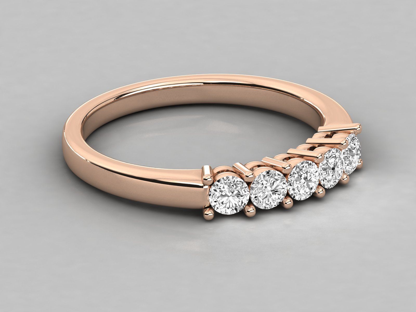 Women solitaire ring 3dm stl render detail 3D print model_1