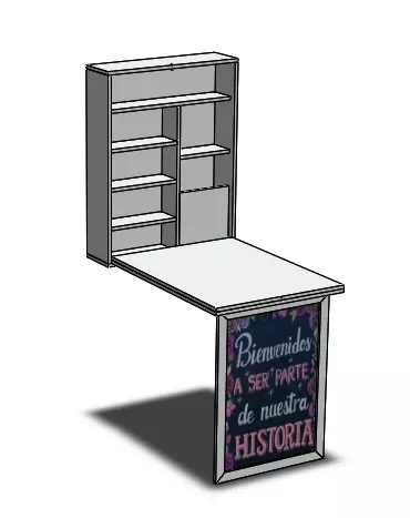 desk folding Free 3D model