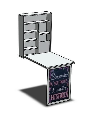 desk folding Free 3D model