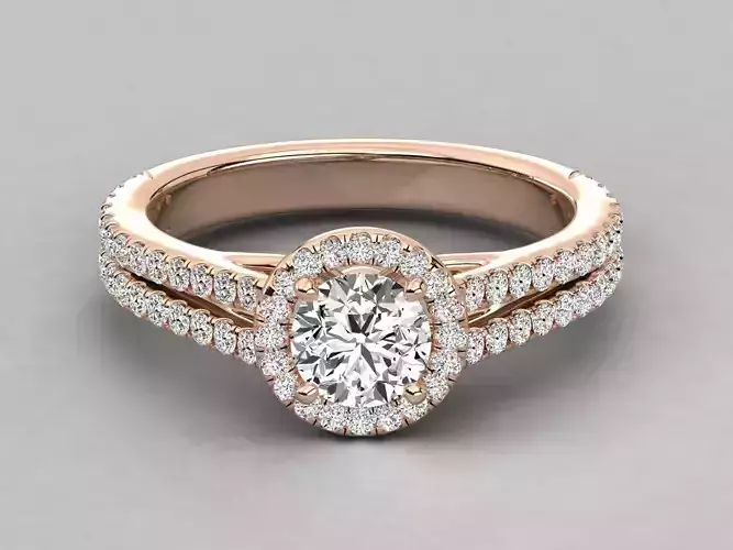 Women solitaire ring 3dm stl render detail  3D print model