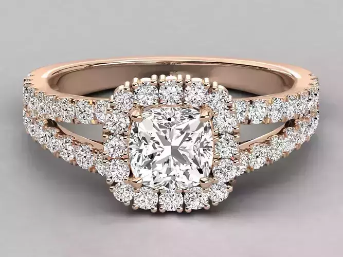 Women solitaire ring 3dm stl render detail  3D print model