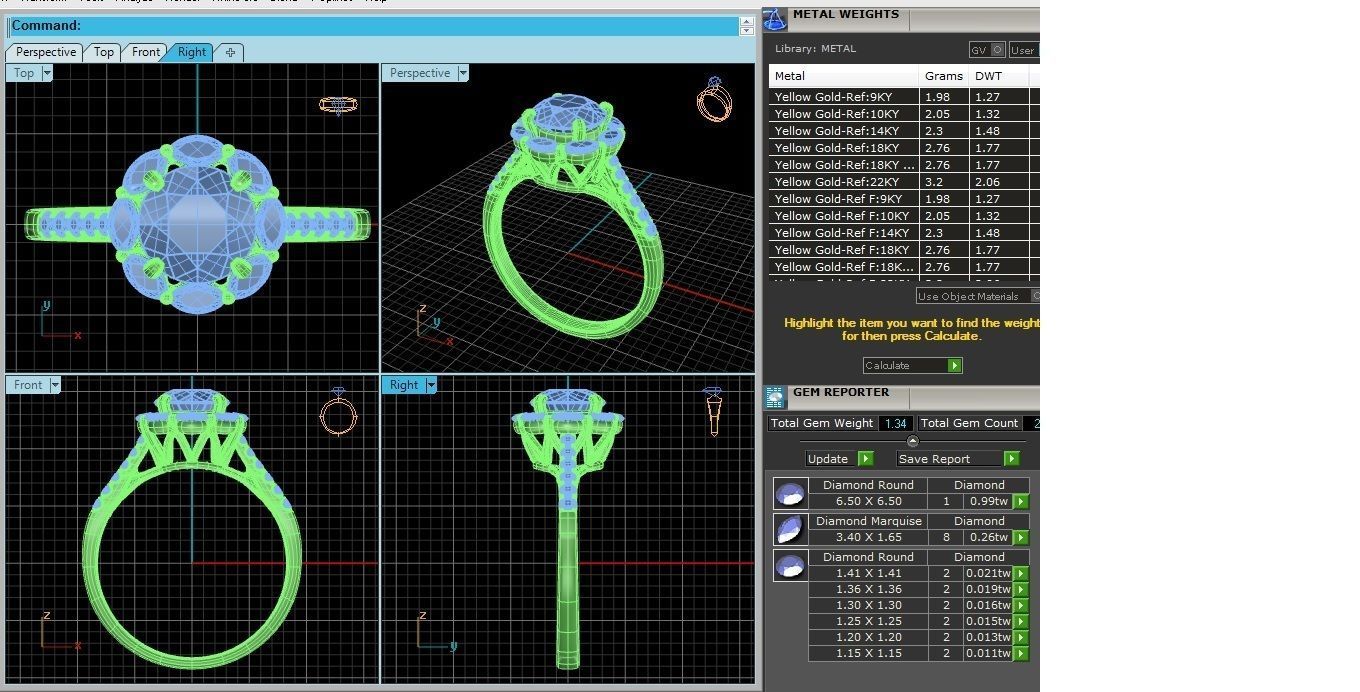 Women solitaire ring 3dm stl render detail  3D print model_4