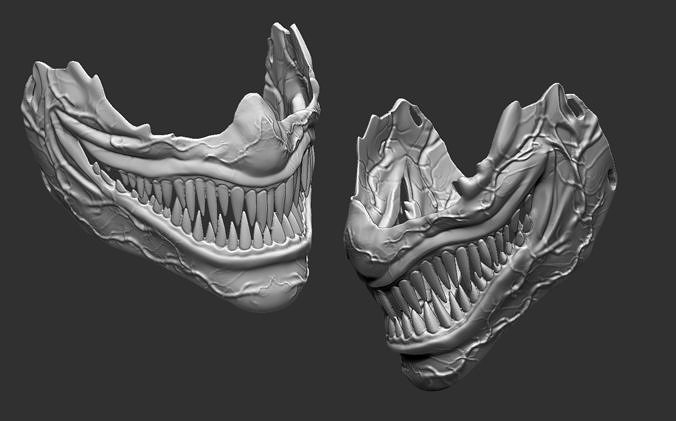 VENOM inspired mask 3D print model