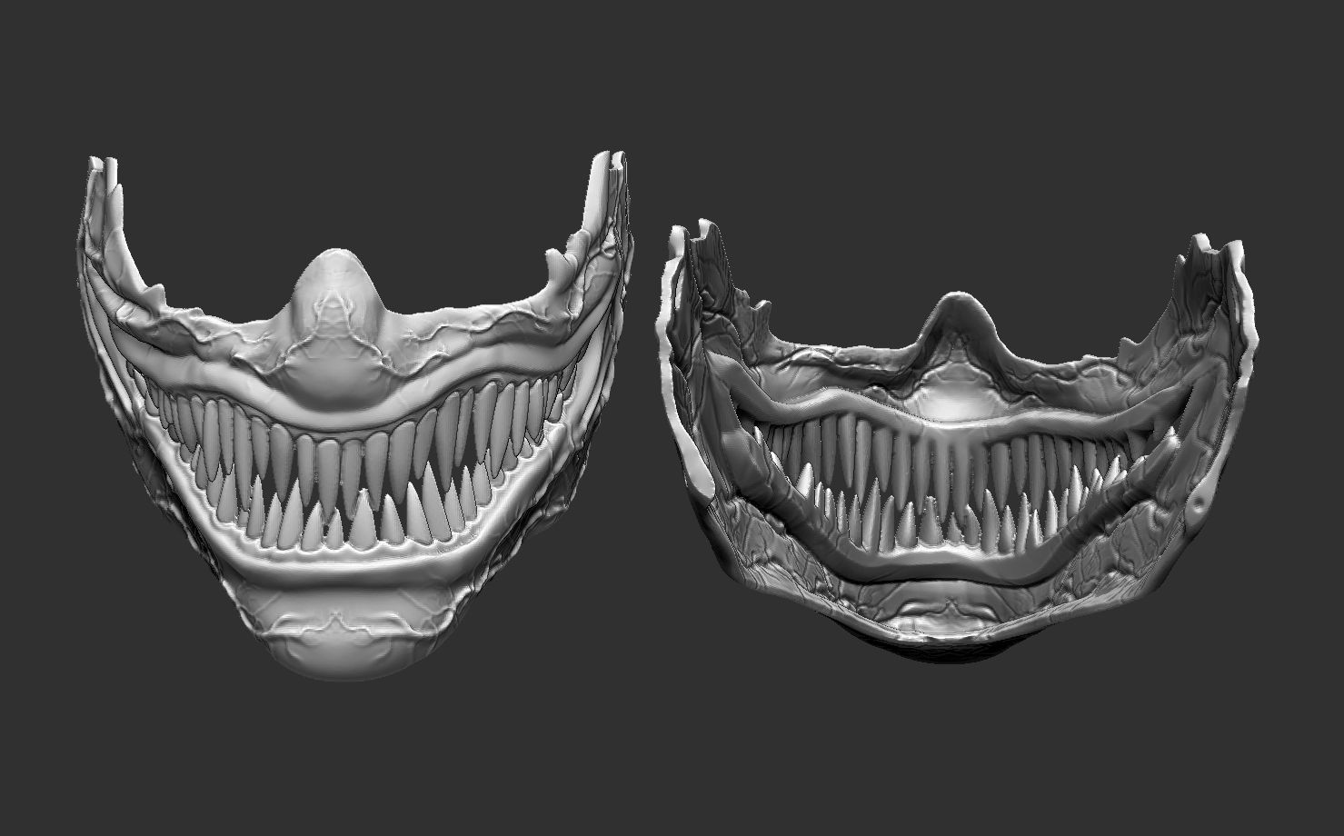 VENOM inspired mask 3D print model_2