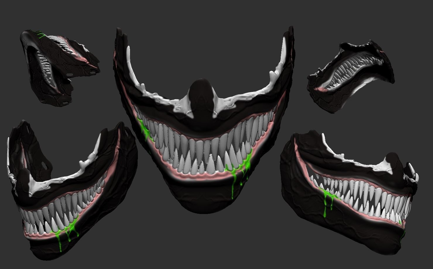 VENOM inspired mask 3D print model_1