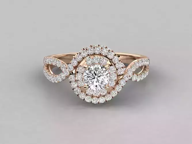 Women solitaire ring 3dm stl render detail  3D print model
