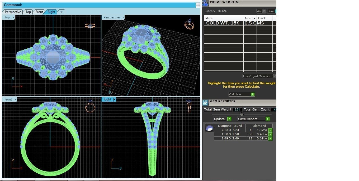 Women solitaire ring 3dm stl render detail 3D print model_4