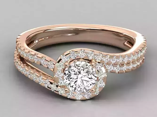 Women solitaire ring 3dm stl render detail  3D print model