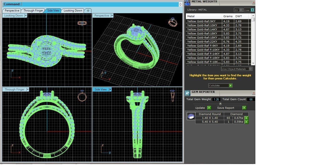 Women solitaire ring 3dm stl render detail 3D print model_3