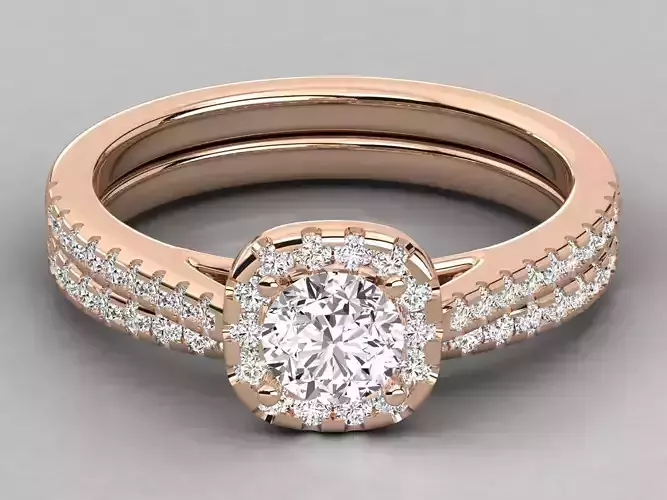Women solitaire ring 3dm stl render detail  3D print model
