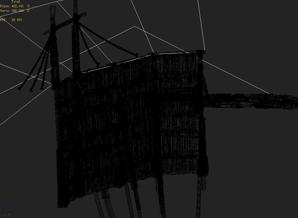 Surface-Yellow River Dam-Vertical Frame 01 3D model_4