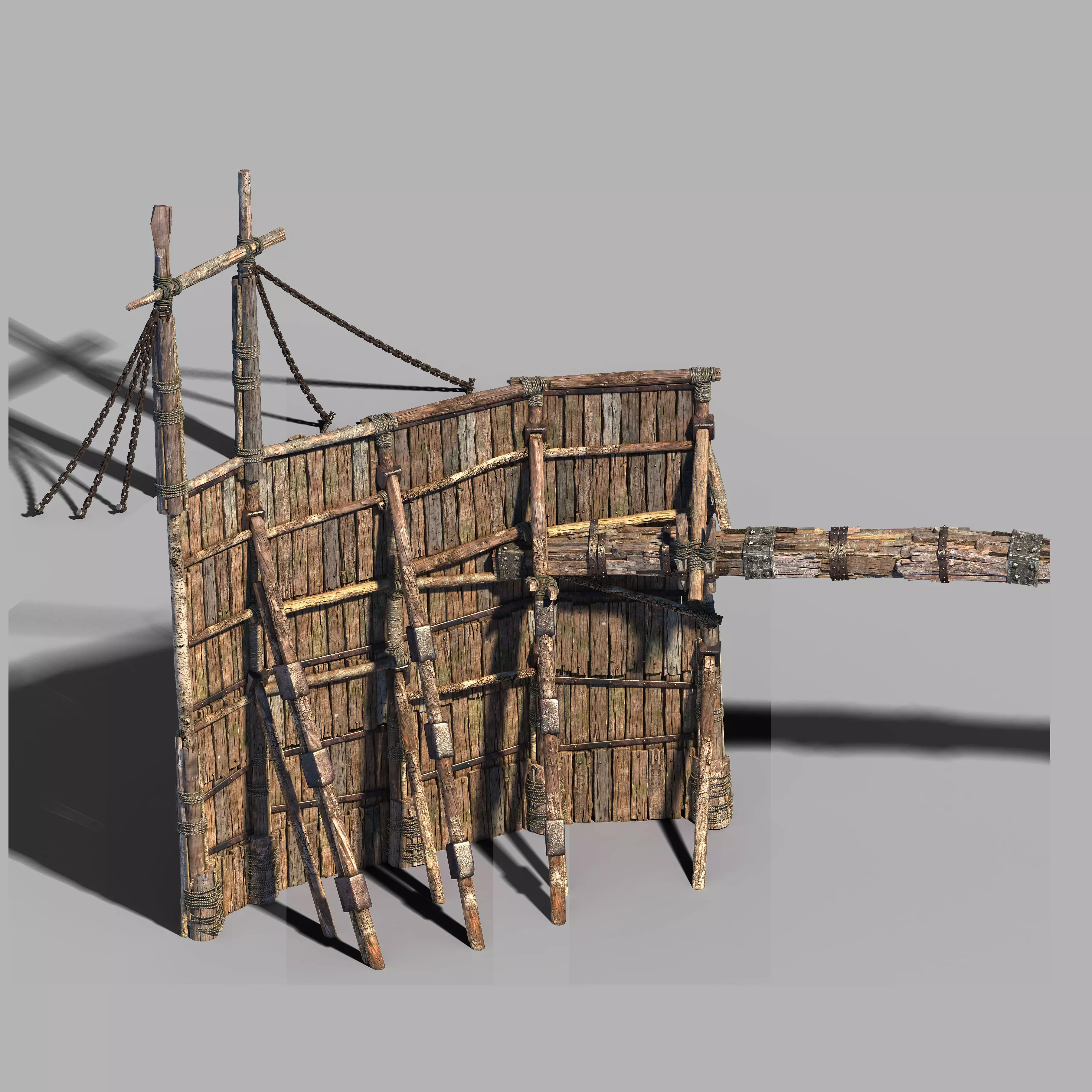 Surface-Yellow River Dam-Vertical Frame 01 3D model_0