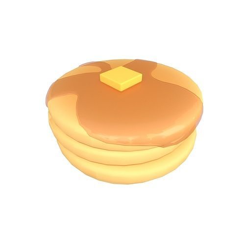 Pancake v2 005 Low-poly 3D model