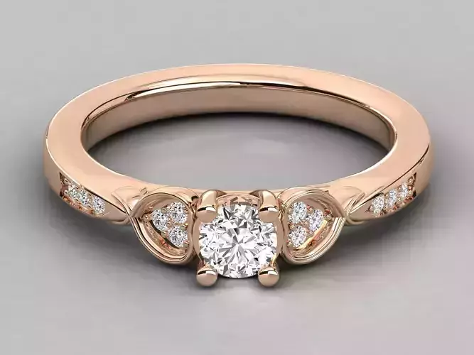 Women solitaire ring 3dm stl render detail  3D print model