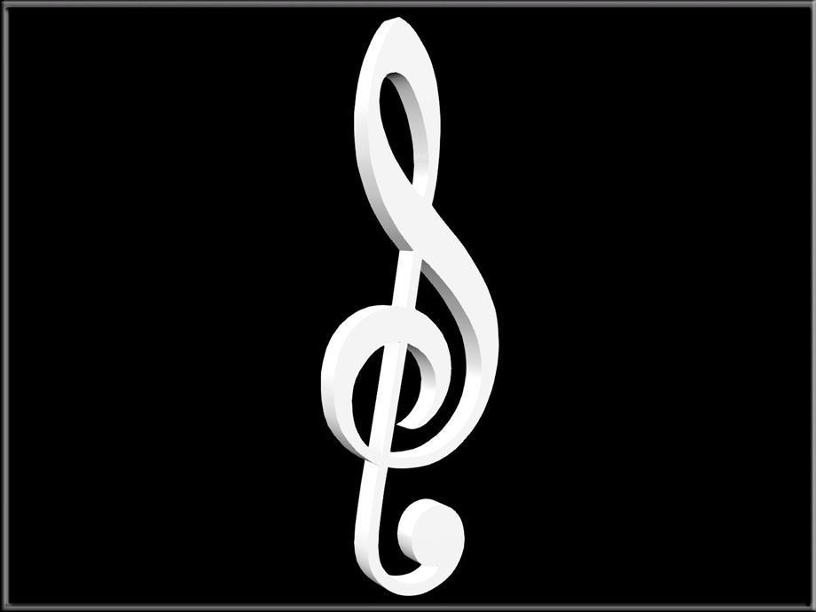 Treble Clef Sign Music Symbol Low-poly 3D model_2