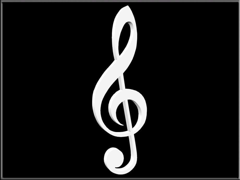Treble Clef Sign Music Symbol Low-poly 3D model_1
