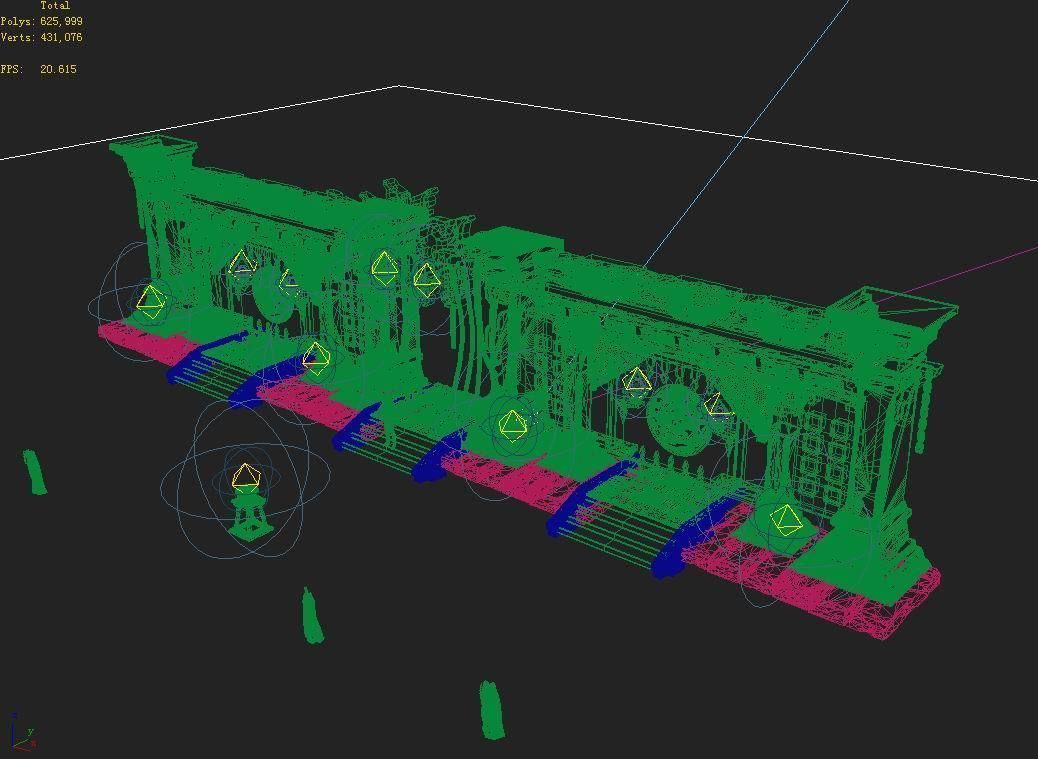 Underground Palace-Tomb-Gate-Wall 02 3D model_4