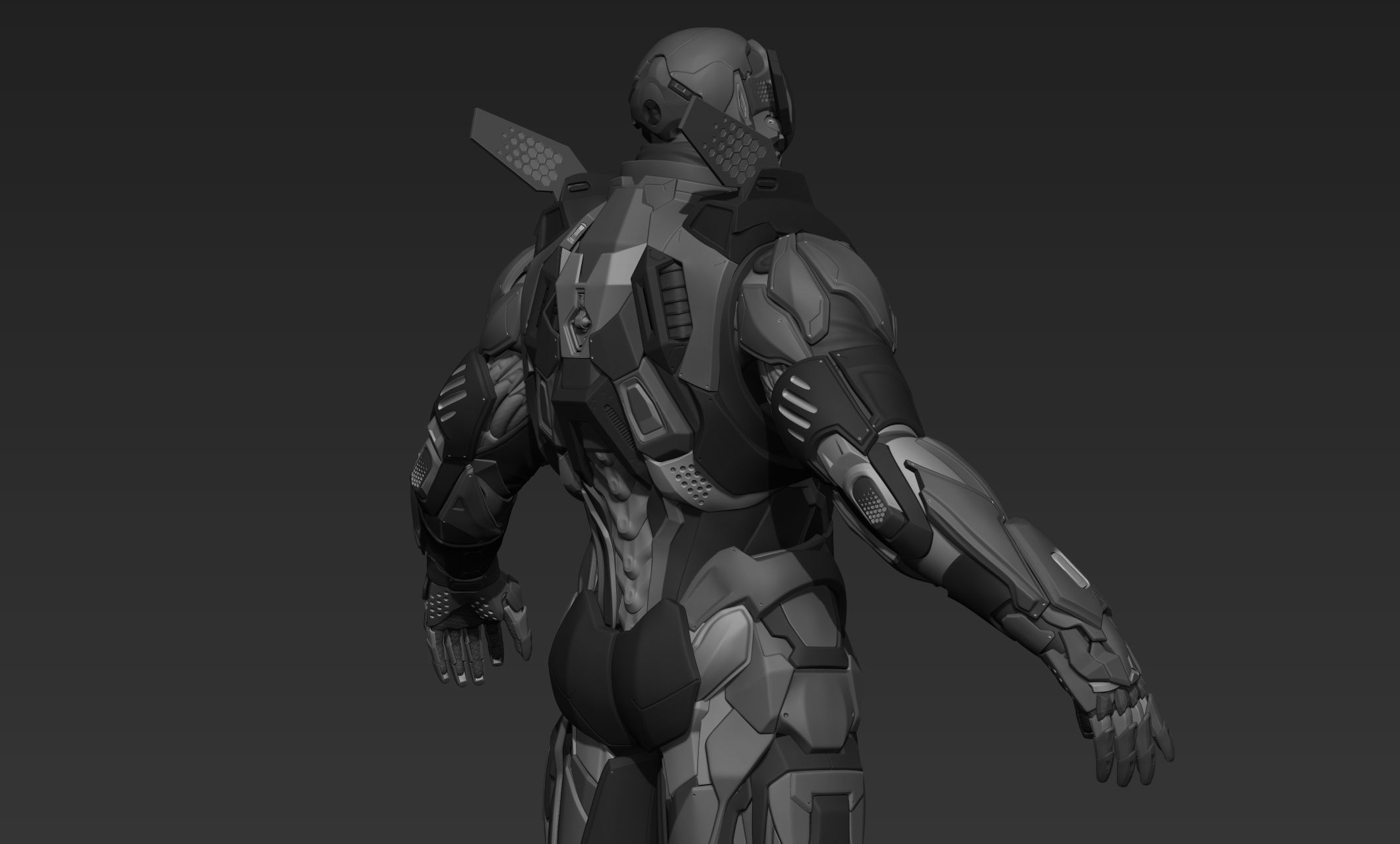 Cyberpunk Male Character Concept 3D model_6