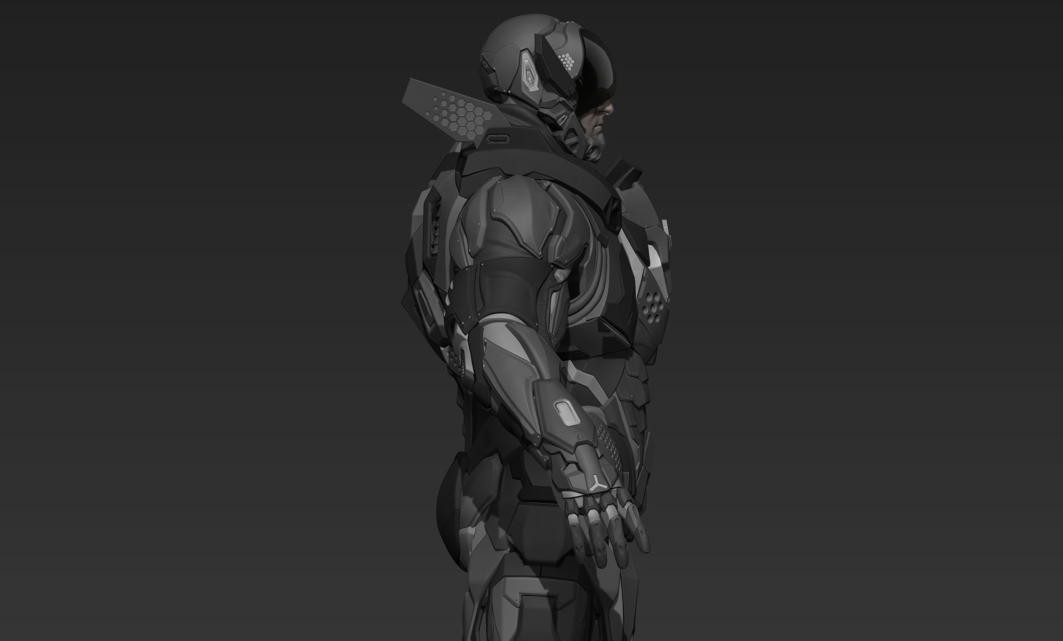 Cyberpunk Male Character Concept 3D model_5