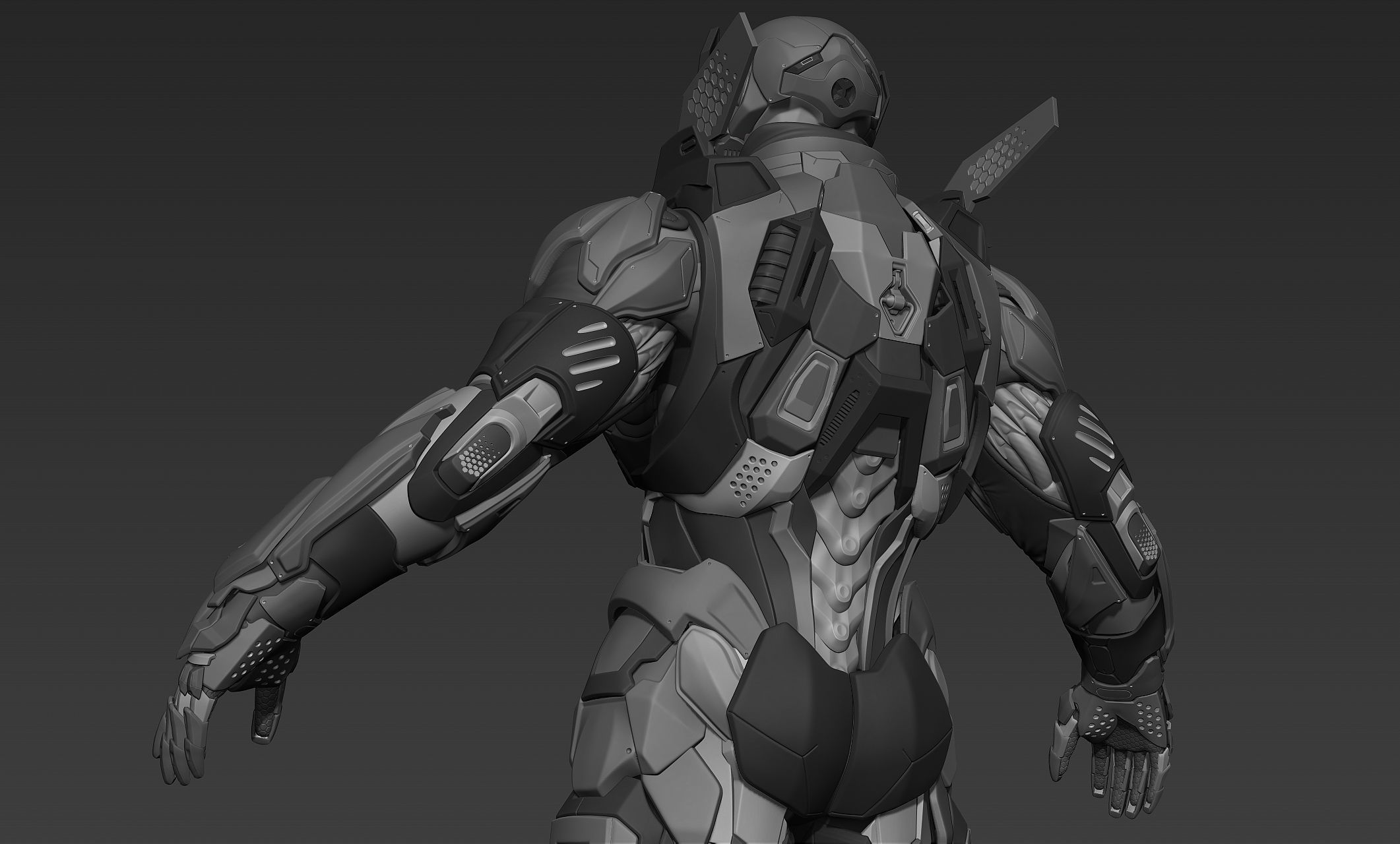 Cyberpunk Male Character Concept 3D model_10
