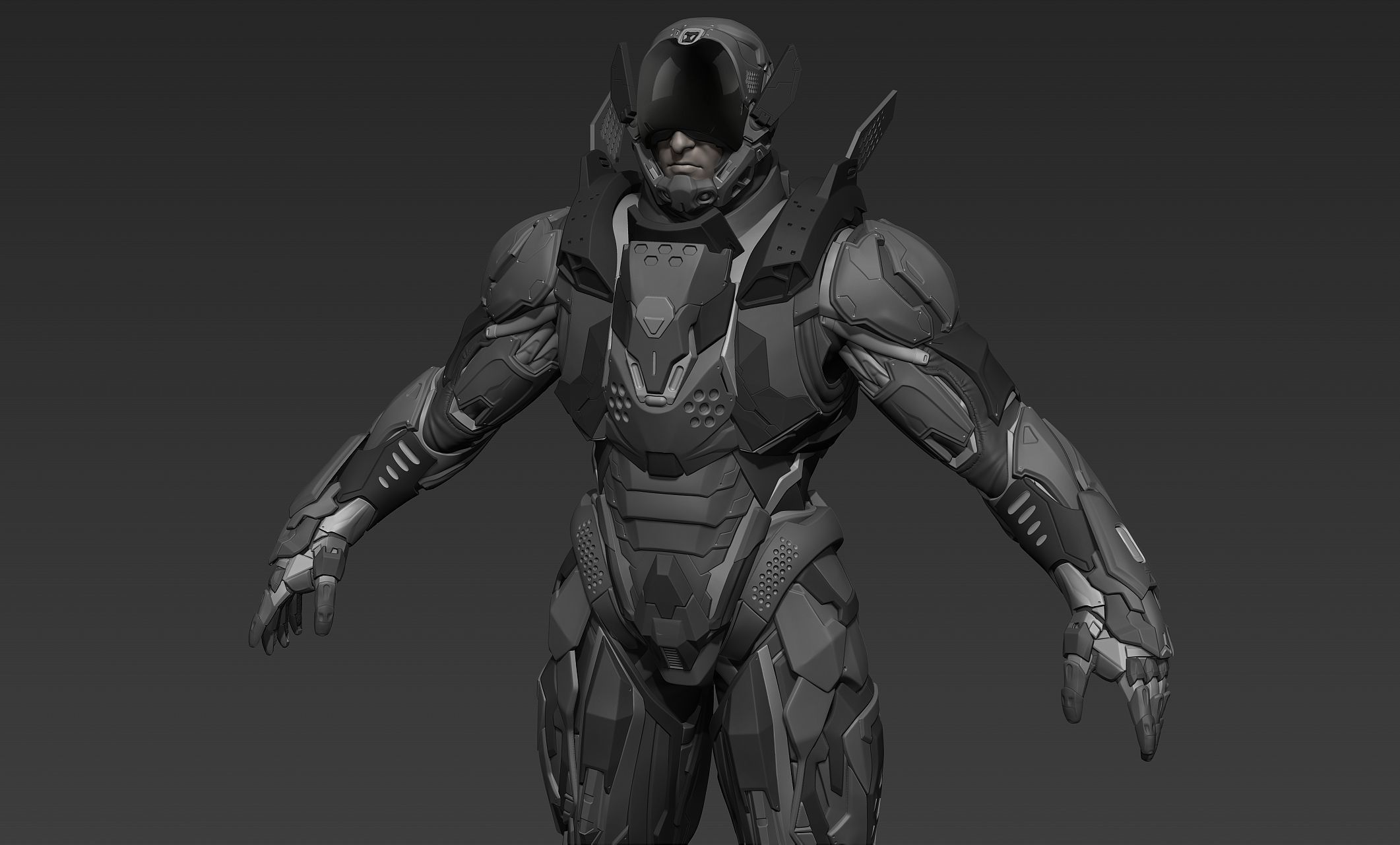 Cyberpunk Male Character Concept 3D model_13
