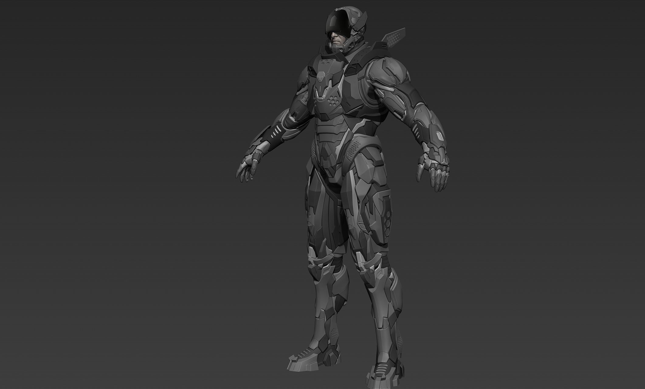 Cyberpunk Male Character Concept 3D model_14