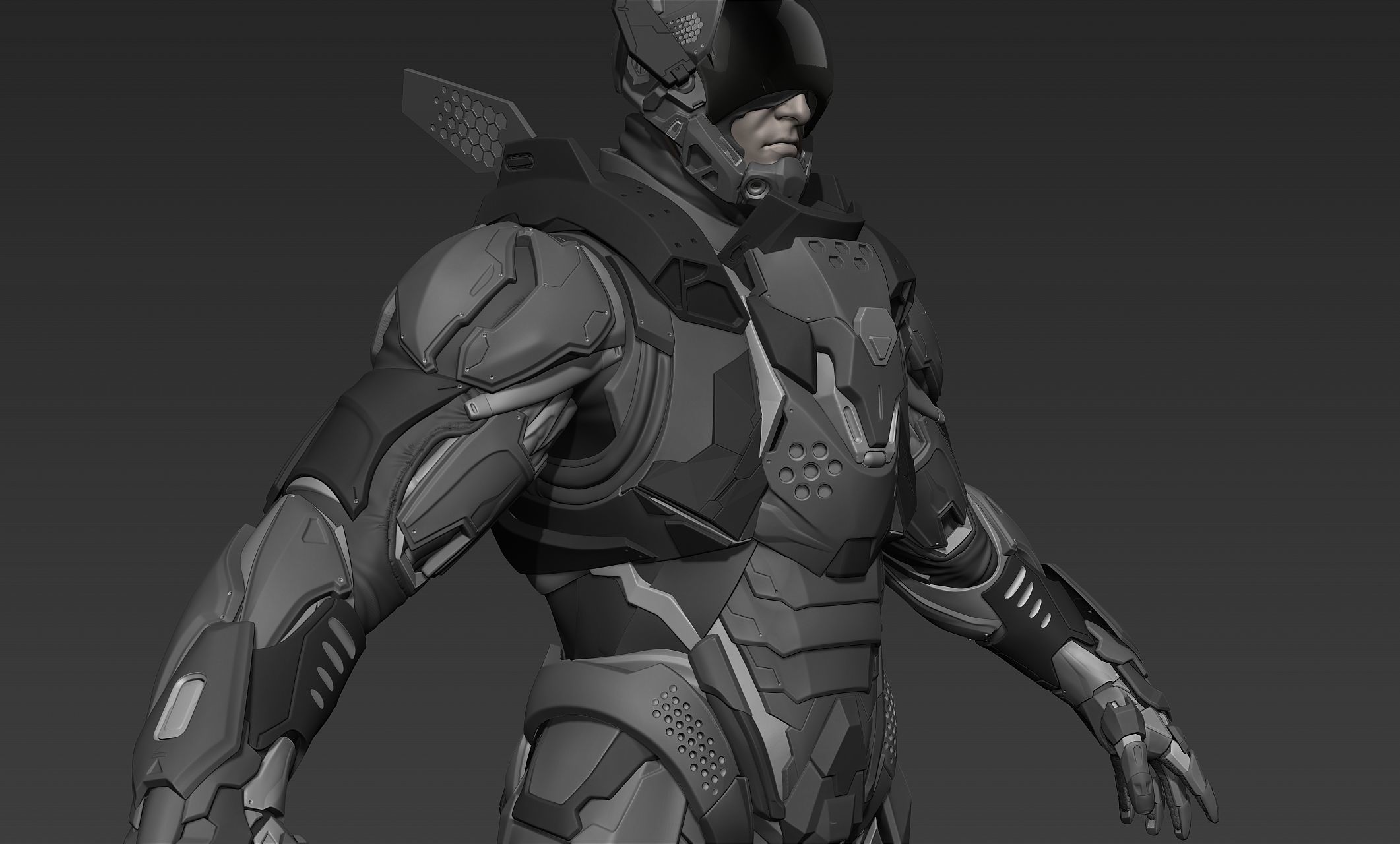Cyberpunk Male Character Concept 3D model_17