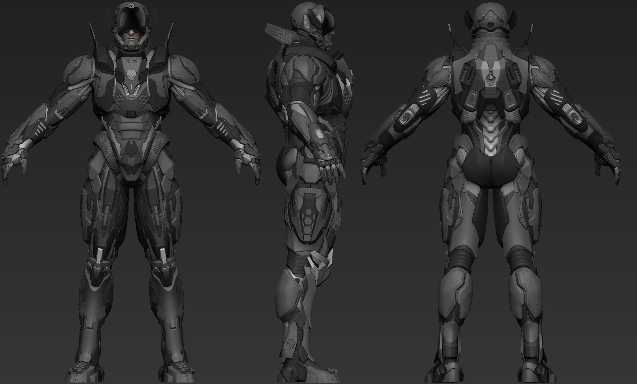 Cyberpunk Male Character Concept 3D model_24