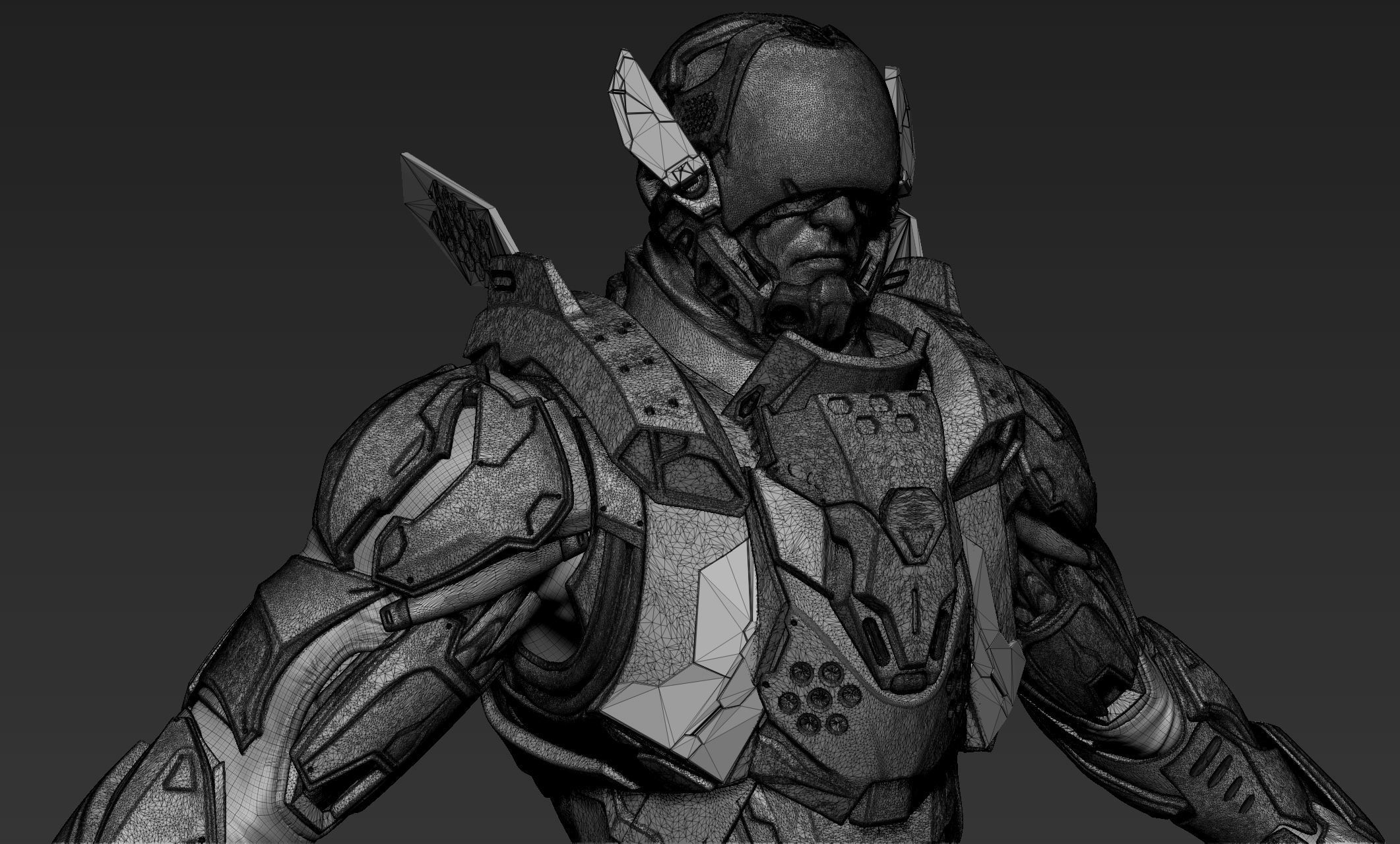 Cyberpunk Male Character Concept 3D model_29