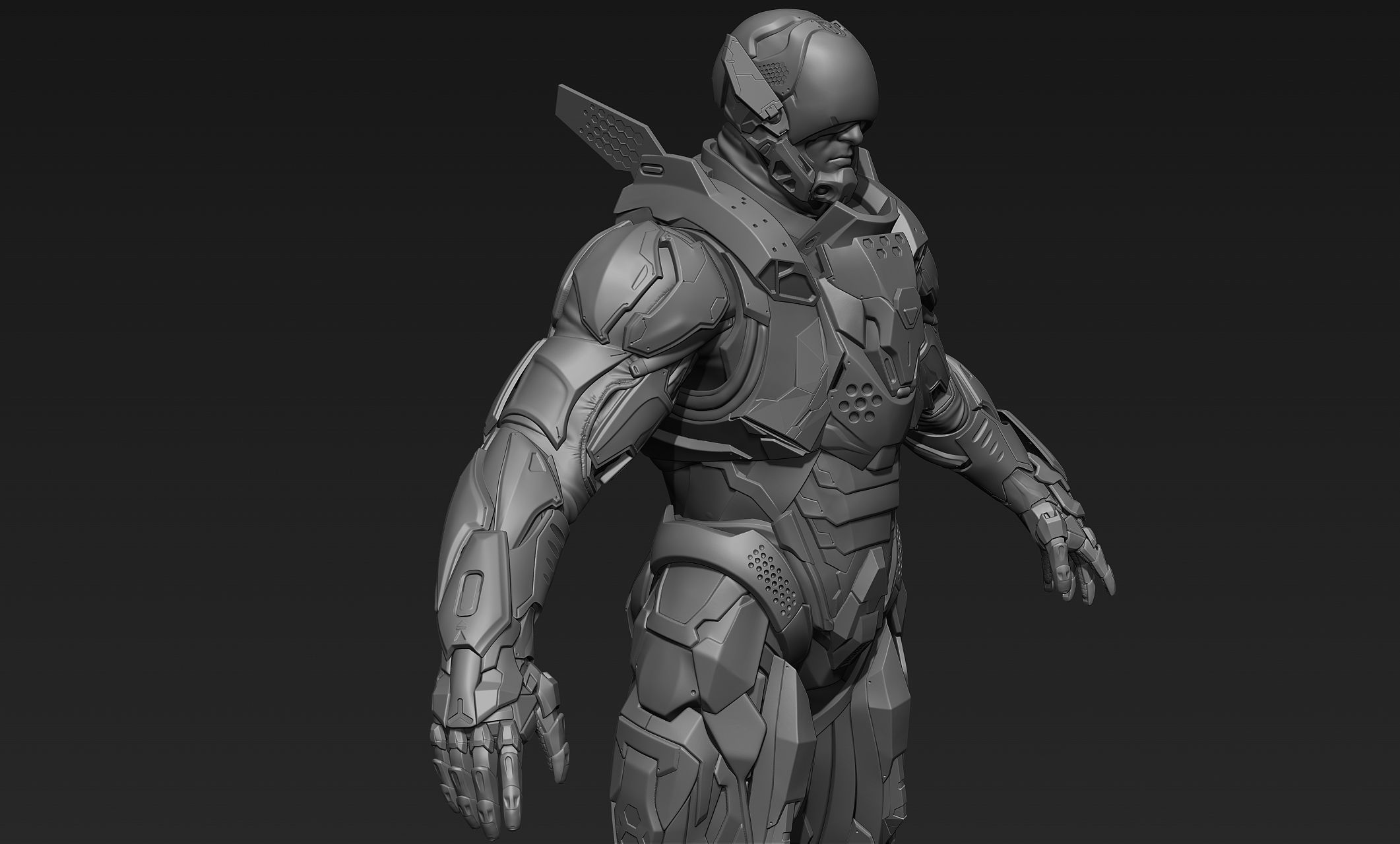 Cyberpunk Male Character Concept 3D model_26