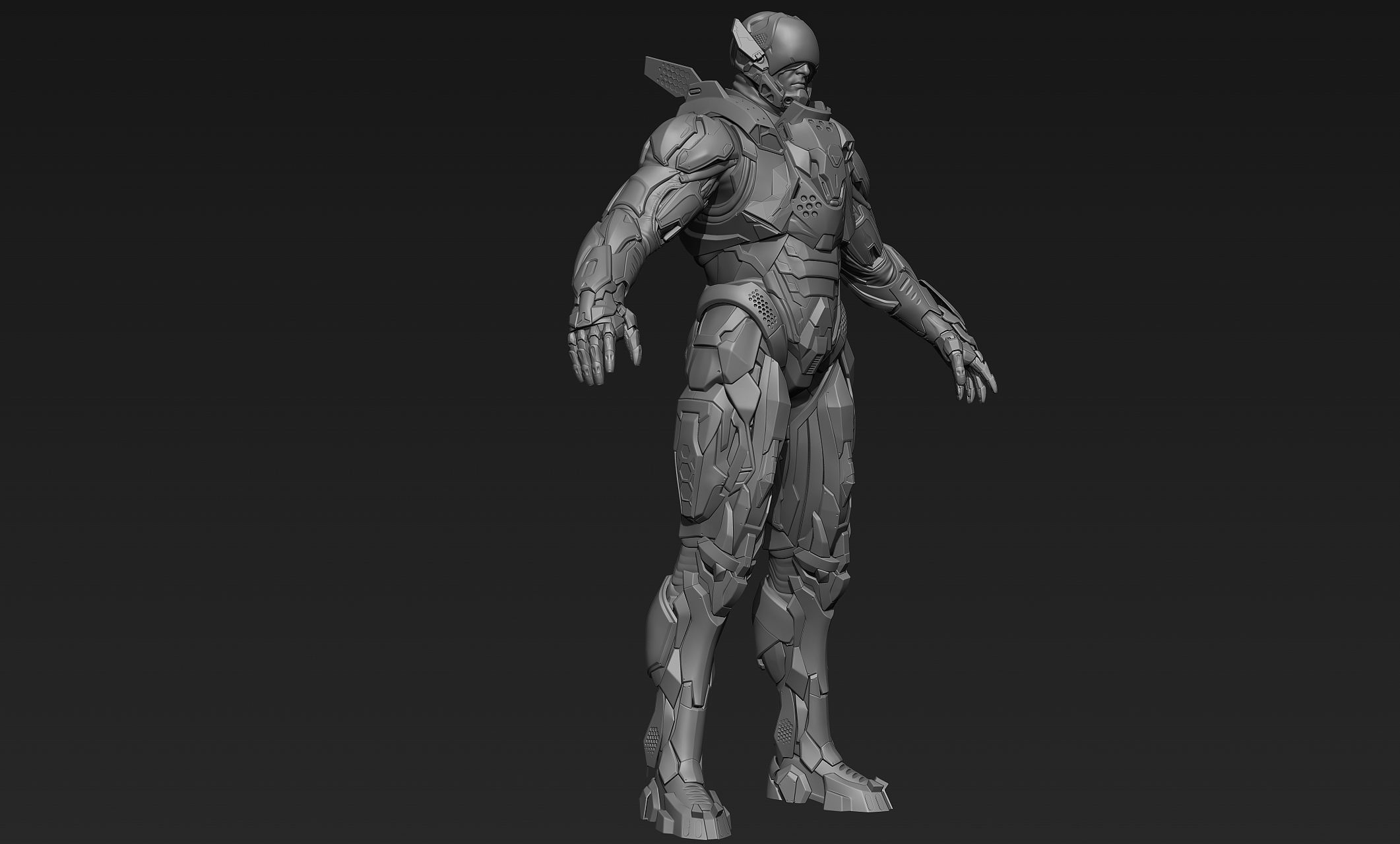 Cyberpunk Male Character Concept 3D model_25