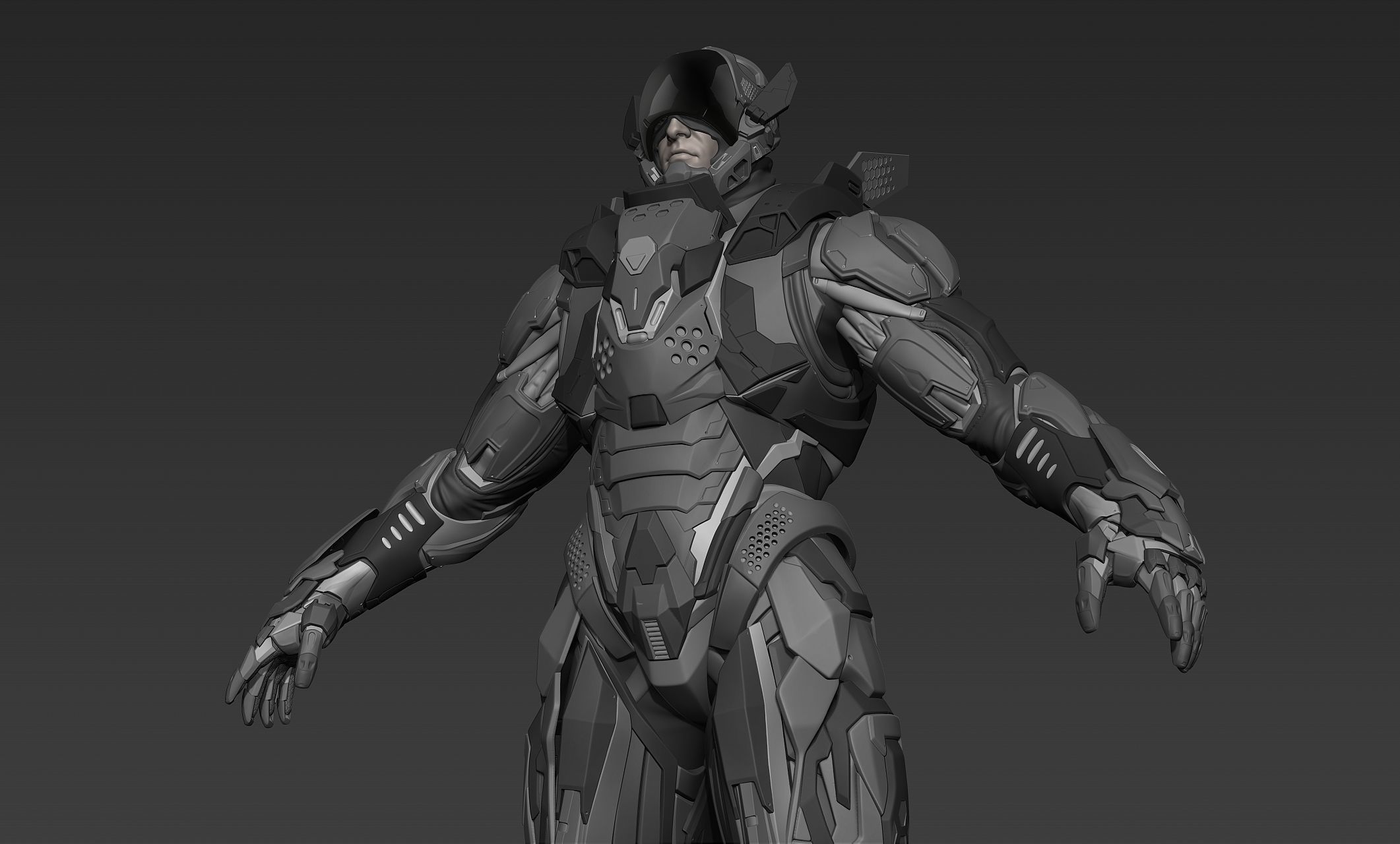 Cyberpunk Male Character Concept 3D model_12