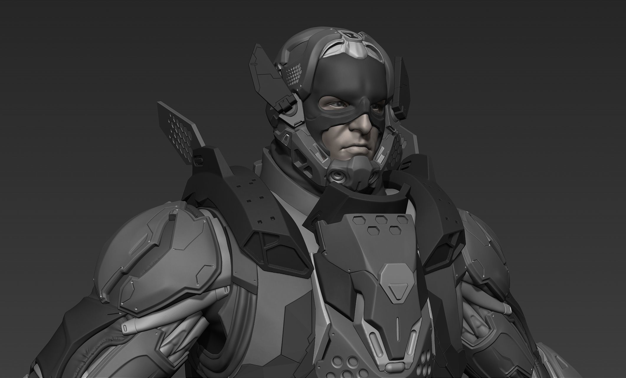 Cyberpunk Male Character Concept 3D model_18