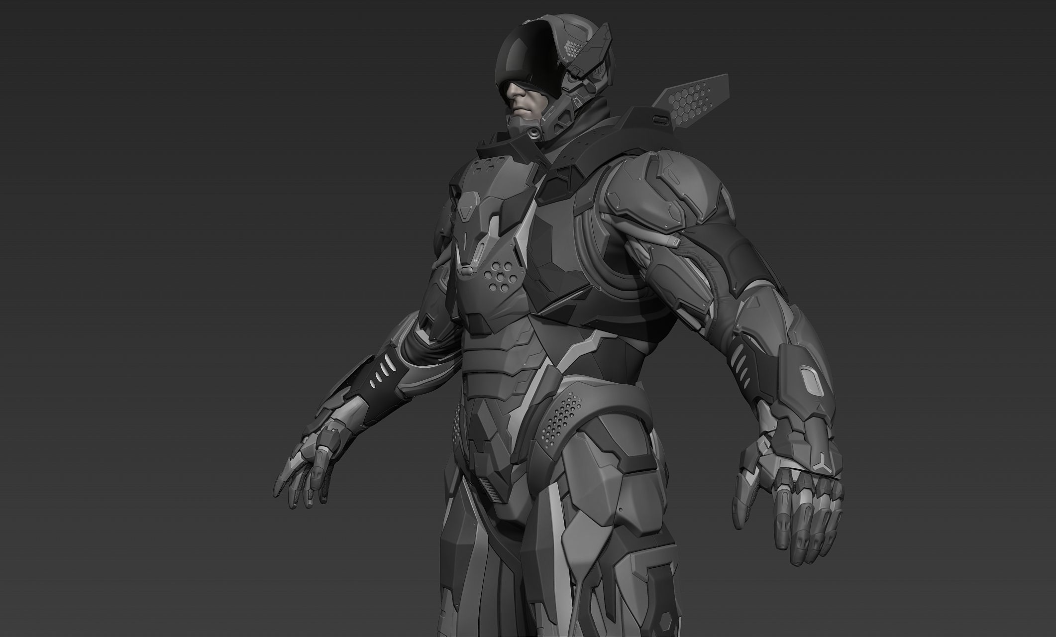 Cyberpunk Male Character Concept 3D model_11