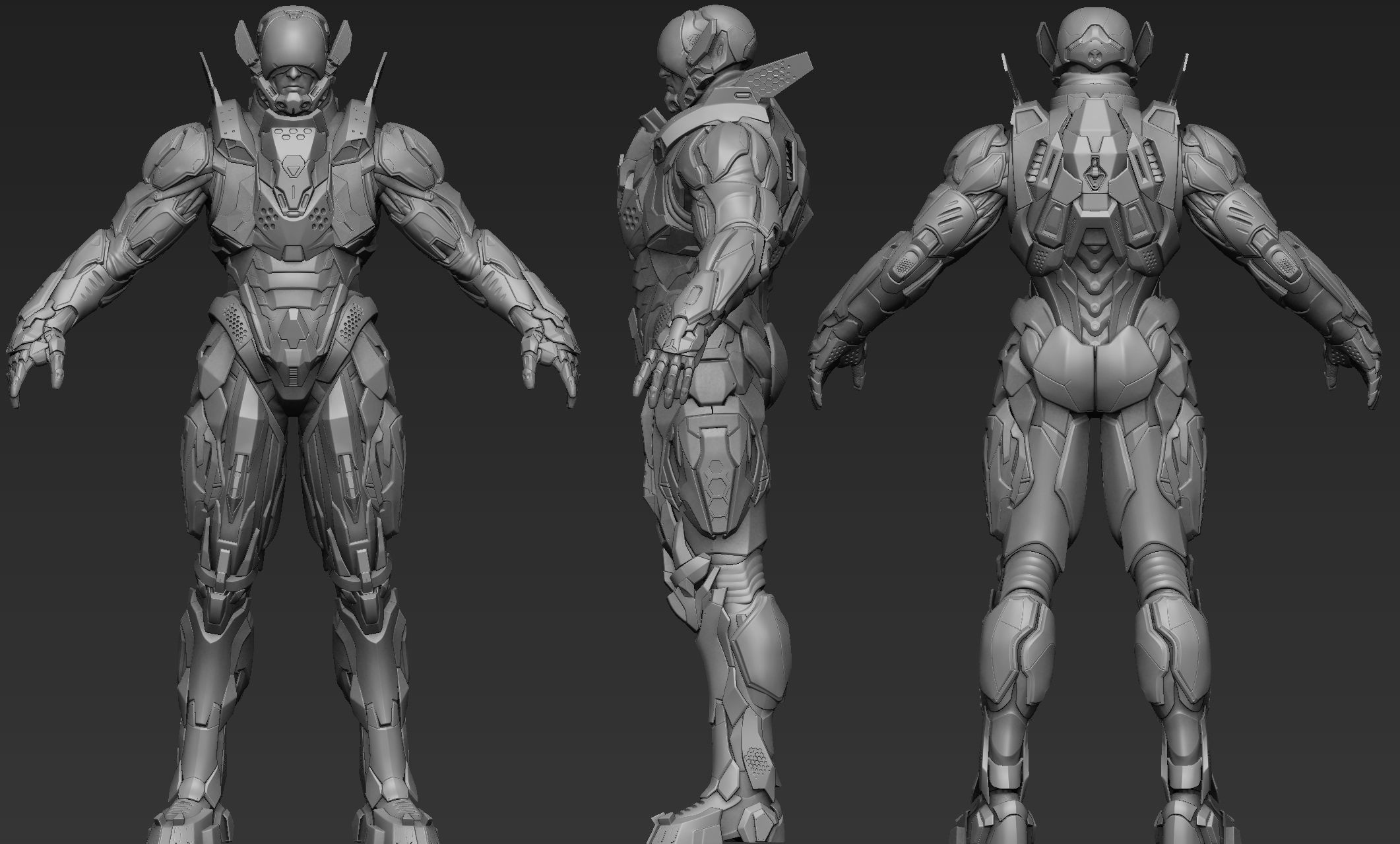 Cyberpunk Male Character Concept 3D model_1
