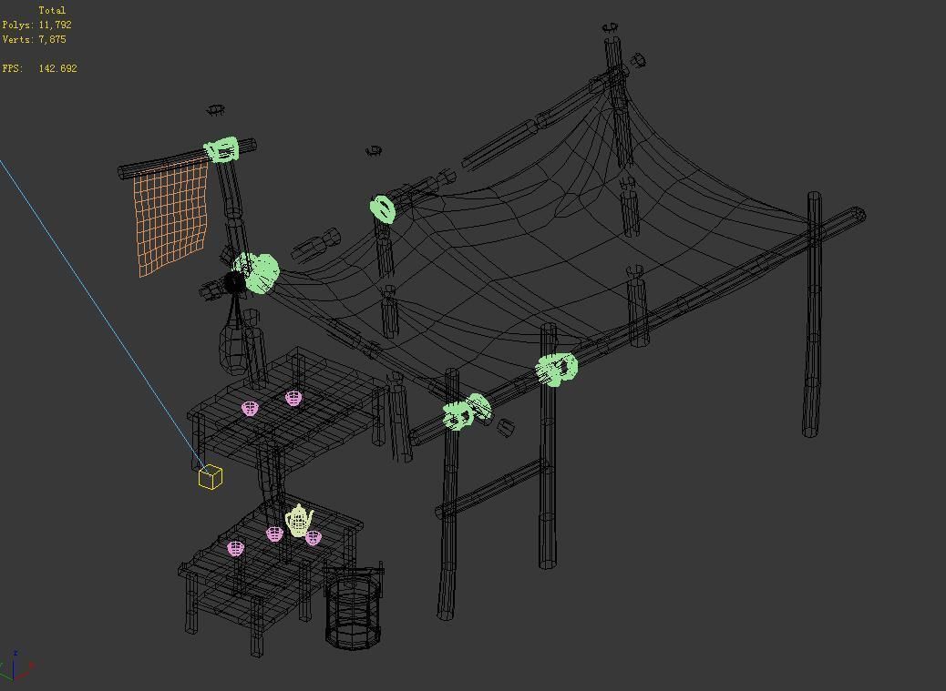 Floor stall-street-tea stall 01 3D model_3