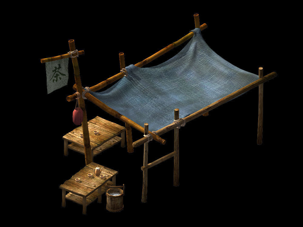 Floor stall-street-tea stall 01 3D model_1