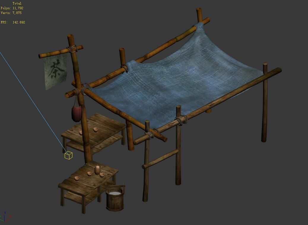 Floor stall-street-tea stall 01 3D model_4