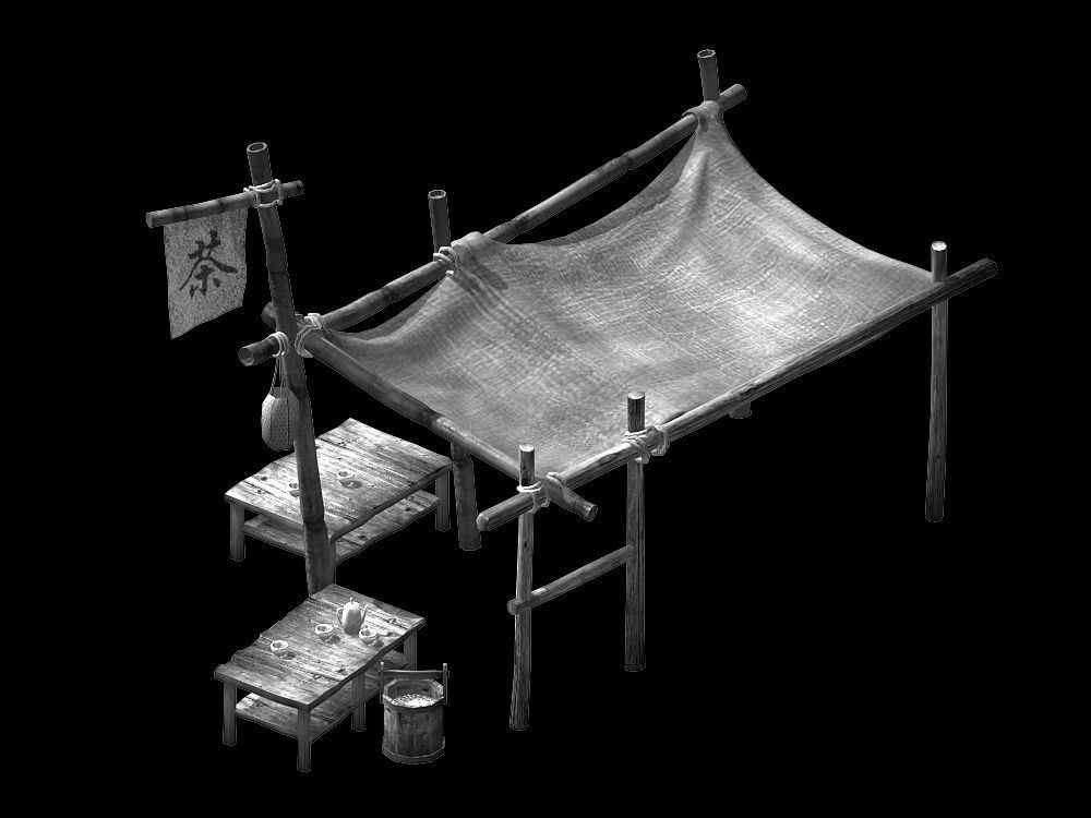 Floor stall-street-tea stall 01 3D model_2