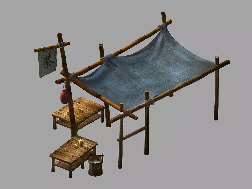 Floor stall-street-tea stall 01 3D model_0