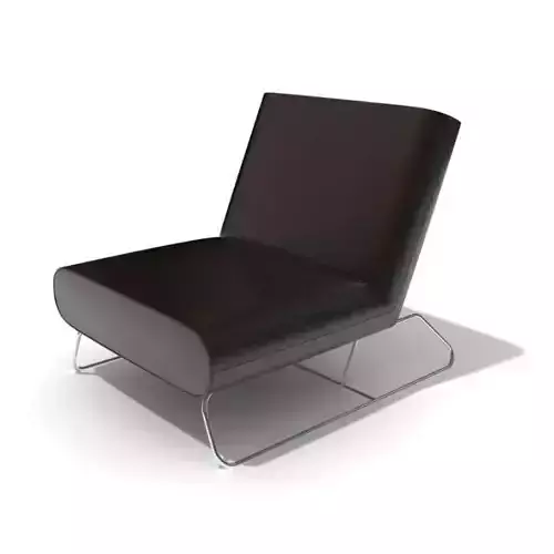 Black modern armchair 90 am45