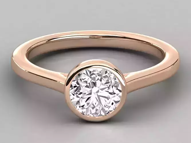 Women solitaire ring 3dm stl render detail 
