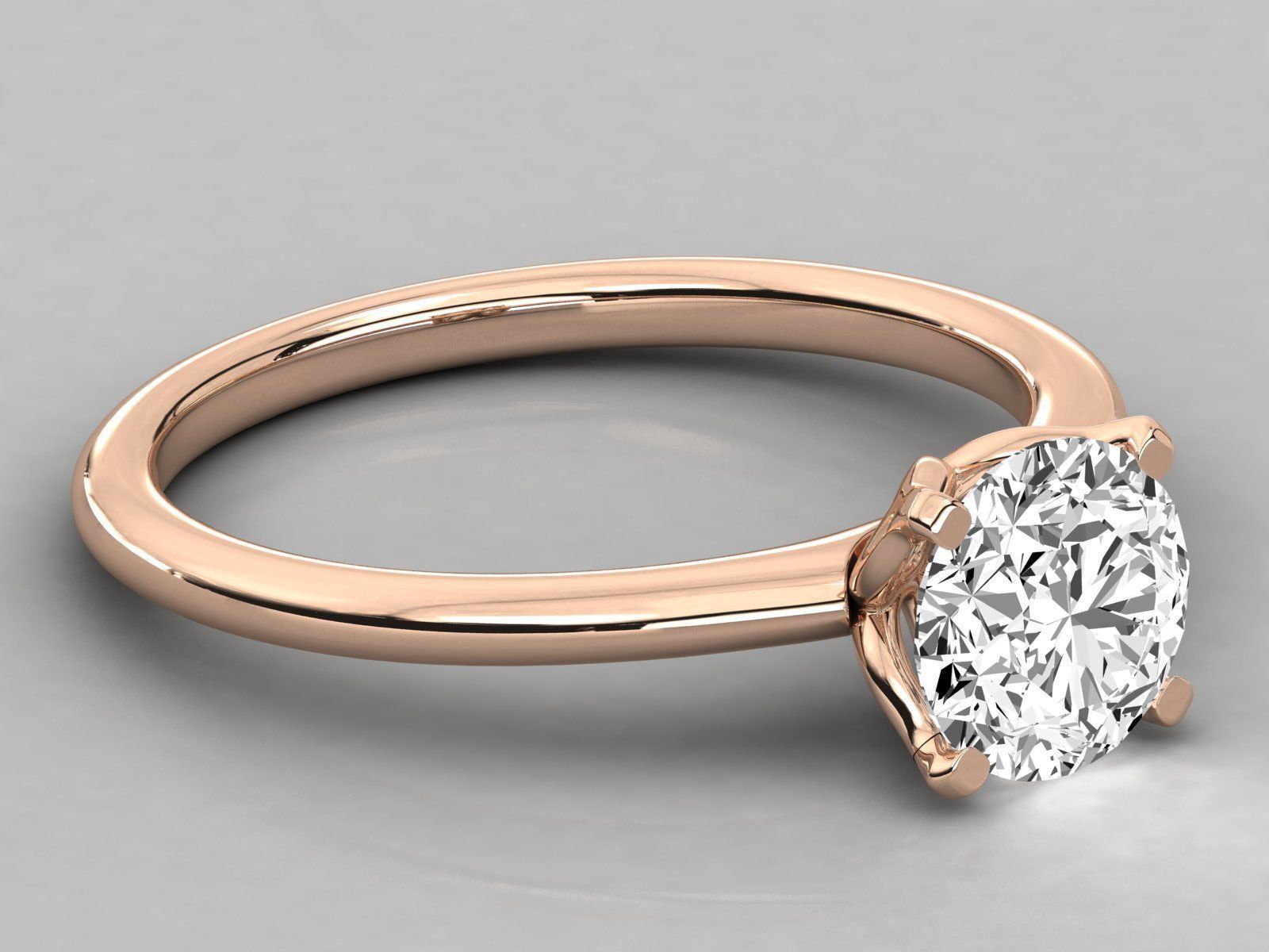 Women solitaire ring 3dm stl render detail  3D print model_1