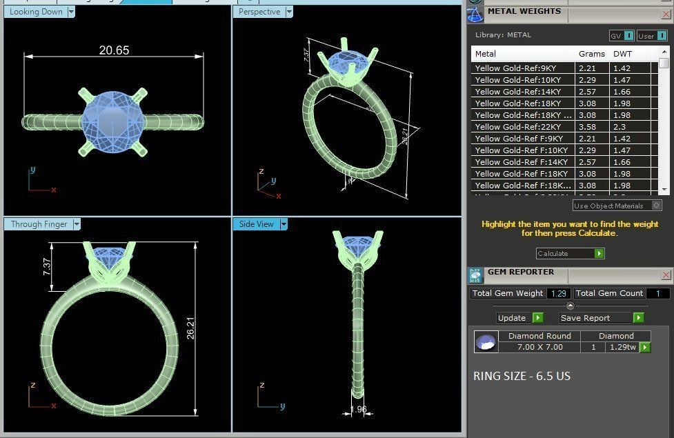 Women solitaire ring 3dm stl render detail  3D print model_3