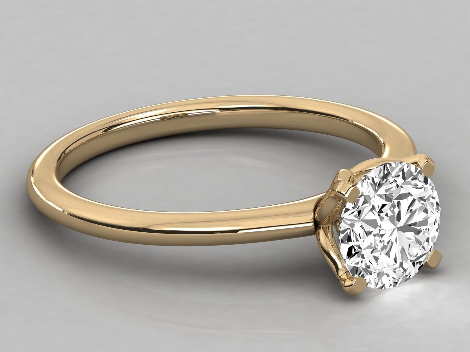 Women solitaire ring 3dm stl render detail  3D print model_8