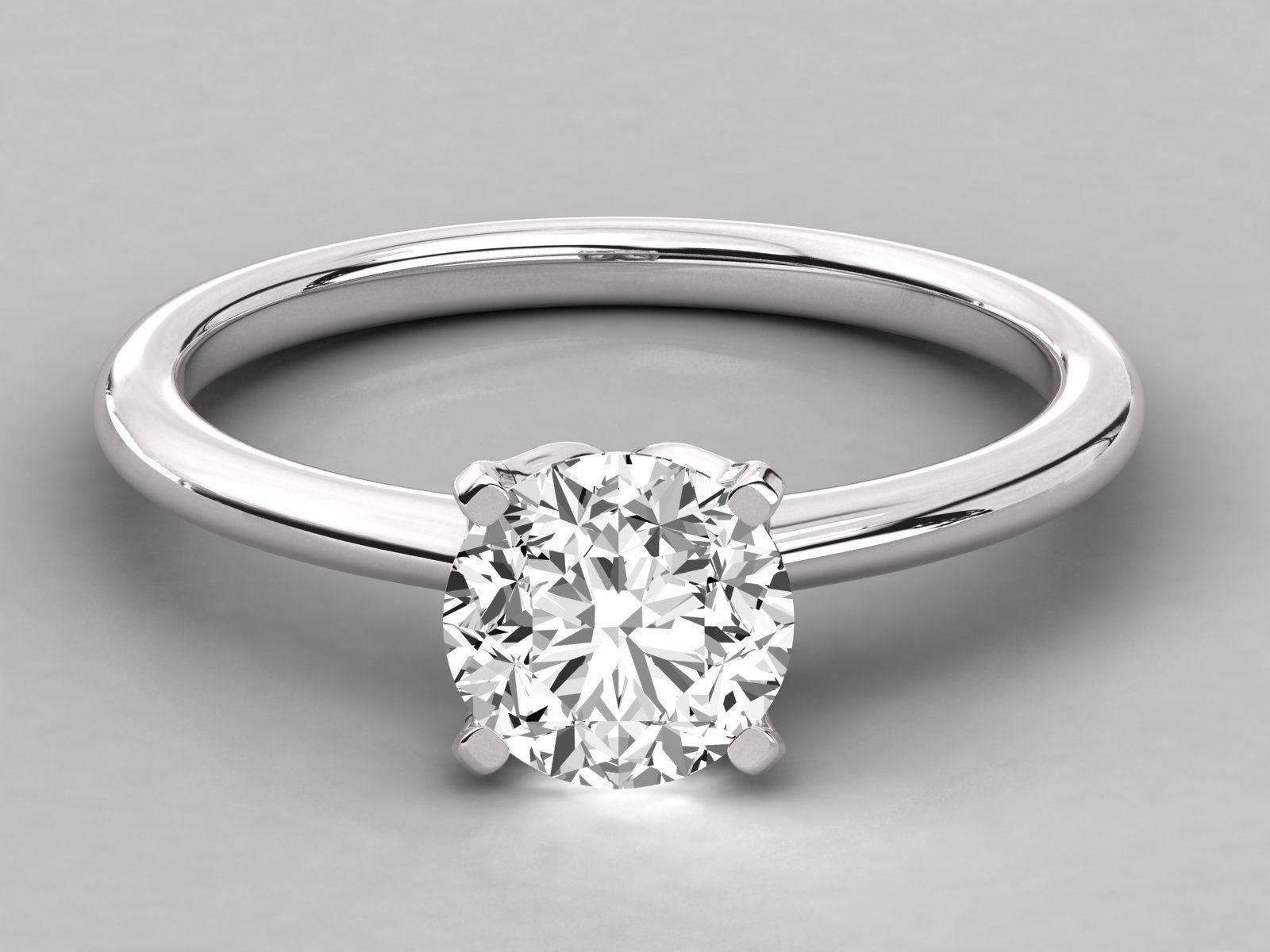 Women solitaire ring 3dm stl render detail  3D print model_7