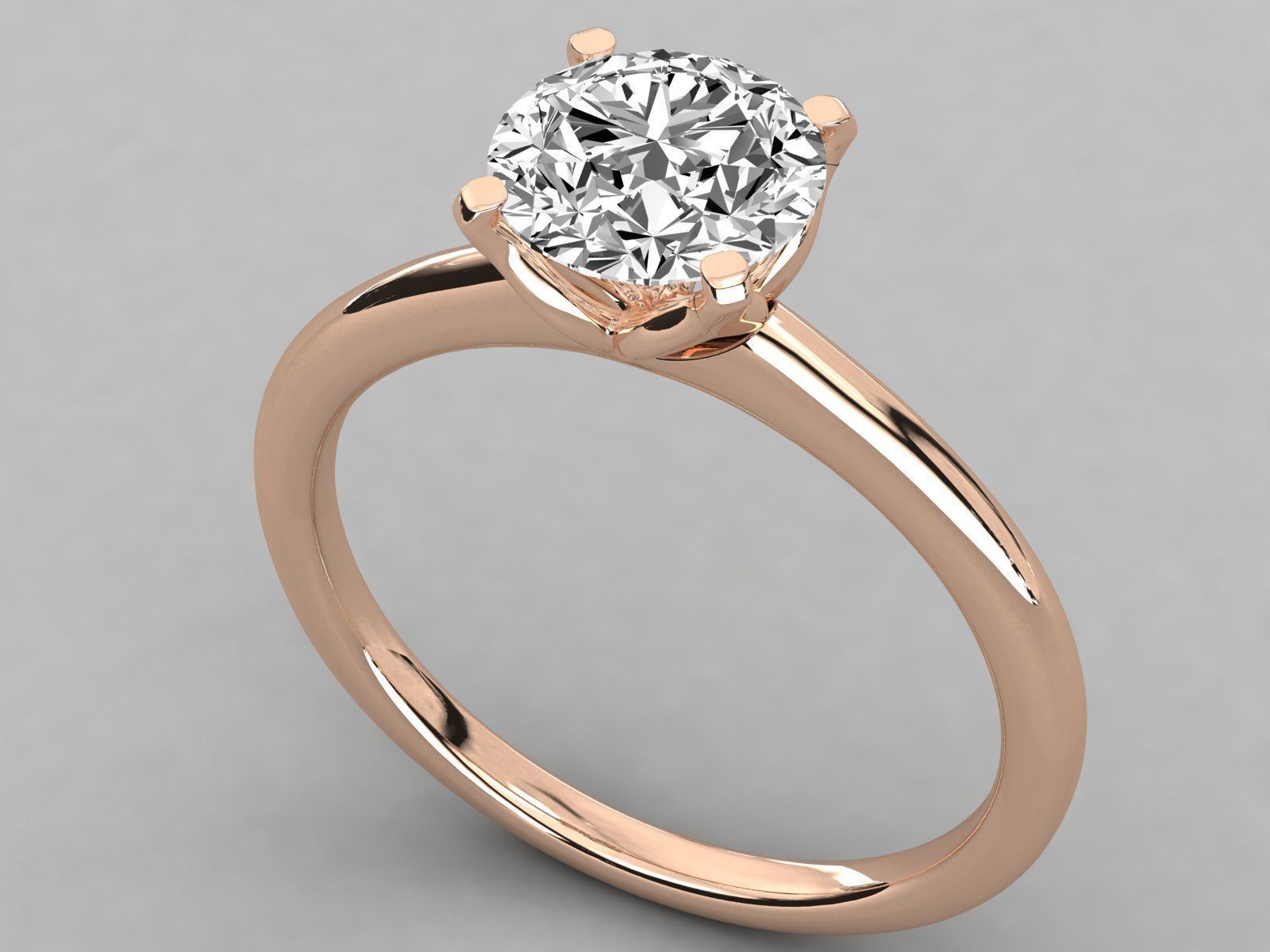 Women solitaire ring 3dm stl render detail  3D print model_2